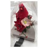 Newman House Studio Christmas Cardinal Stocking-Holder Decoration - Holiday Figurines Stocking-Hanger for Fireplace Mantle 5.1 * 4.3 * 6.1 inch