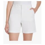 Gloria Vanderbilt Women High Rise Cotton Chino Shorts SIZE 10