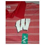 Wisconsin Badgers NCAA Striped Polo Shirt