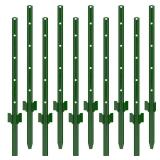 FACTORY SEALED - CoscosX Metal Fence Stakes,3-4-5-7 Feet Sturdy Duty Metal Fence Post,T-Post with No-Dig Pointed Bottom,Heavy Duty Garden U Posts for Durability and Security,Corner Anchors for Yards,P