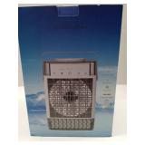 APPEARS NEW - Portable Air Conditioner, Personal Evaporative Air Cooler with Dual Tank, 2 Mist Modes, 3 Wind Speed, USB Powered Desk Cooling Fan with 7-Color Mood Lighting for Office/Bedroom