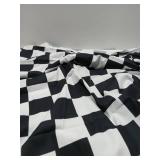 APPEARS NEW - 7x5FT Black and White Checkered Chessboard Theme Photography Background Children