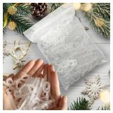 UNOONE Christmas Light Clips - White Hooks for Outdoor String Lights- Gutter Clips for Hanging Outdoor Lights - Holiday Light Slips for Halloween Christmas - 100 Pack (White)