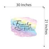FACTORY SEALED - Design With Vinyl Home Wall Decals All Because Two Fell in Love Cute Wall Art Sticker Memorialize Your Family Two People Fell in Love Vinyl Multi - Size: 30 in X 21 in