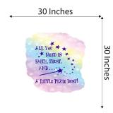 FACTORY SEALED - Design With Vinyl Home Wall Decals Faith, Trust, Pixie Dust Cute Wall Art Sticker Faith, Trust, Pixie Dust: Multicolor - Size: 30 in X 30 in