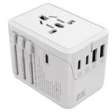APPEARS NEW - Universal Travel Adapter Worldwide- 35W GaN III/PD Fast Charge European Travel Plug Adapter with 3 USB-C& 2 USB-A Ports, International Power Adapter for US to Europe UK AUS Japan(Type C/