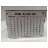 APPEARS NEW - Piggy Bank for Kids and Adults, Wooden Money Saving Box for Cash, Unbreakable Piggy Bank for $10000 $5000 $3000 $1000 $800 $500 Target Money Saving Challenge.(Burly Wood)