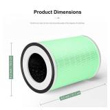 APPEARS NEW - Luripid Air Purifier Filter Replacement, Compatible with Afloia KILO, KILOPLUS, KILOPRO, MIRO, MIRO PRO and MORENTO MR-Kilo, Kalo Air Purifier, 2 Pack (Green-pet Care Filter)