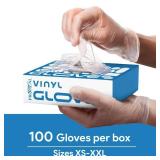 ProHeal Vinyl Disposable Gloves Small - 100 Clear Food Safe Cooking and Household Cleaning Gloves - Powder Free and Latex Free Kitchen Glove for Meal Prep and Food Service