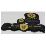 APPEARS NEW - Sunflower Mouse Pad and Keyboard Wrist Rest Set