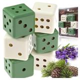 FACTORY SEALED - Moth Dice â Dried Lavender & Cedar Blocks Alternative â Clothes Drawer and Linen Closet Freshener â Cedarwood and Lavender Essential Oils