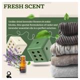 FACTORY SEALED - Moth Dice â Dried Lavender & Cedar Blocks Alternative â Clothes Drawer and Linen Closet Freshener â Cedarwood and Lavender Essential Oils