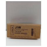 FACTORY SEALED - 3 Pack Rounded Satin Door Hinges Brushed Nickel 3.5 Inch Interior 3 1/2 Inch 5/8 Radius Corners Iron Bifold Silver Residential Bed Room Hinge for Doors Hardware Controls House Decor A