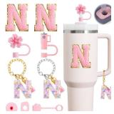 FACTORY SEALED - XIANGYUAN 9pcs Stanley Cup Accessories Set for Stanley Cup 30oz 40oz Tumbler with Handle,Including Straw Topper Cover Cap and Boot,Spill Proof Stopper,Handle Charm,Initials Sticker Le