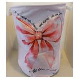 APPEARS NEW - Inspirational Pink Bow Storage Bag