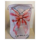 APPEARS NEW - Inspirational Pink Bow Storage Bag