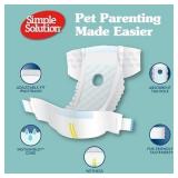Simple Solution Disposable Dog Diapers, Female Dog Diapers, Puppy Potty Training, Incontinence and Heat Cycle Protection, Medium Diapers for Dogs, 15-23 Inch Waist, 30 Count