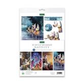 FACTORY SEALED - Katy Sue Nativity Die-Cut Decoupage Selection Pack. Contains 12 Pre-Cut Die Cut Decoupage Paper Sheets for Christmas Card Making Supplies. 3 Copies Each of 4 Different Nativity Design
