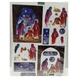 FACTORY SEALED - Katy Sue Nativity Die-Cut Decoupage Selection Pack. Contains 12 Pre-Cut Die Cut Decoupage Paper Sheets for Christmas Card Making Supplies. 3 Copies Each of 4 Different Nativity Design