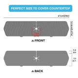 FACTORY SEALED - Silicone Sink Faucet Absorbing Drying Mat Grey (24 x 5.6 x 0.5 inches) Durable Absorbent and Protector Draining Pad for Kitchen, Bathroom, Ternal Sinkmat, Water Drip Catcher Splash Tr