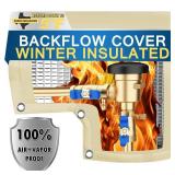 FACTORY SEALED - Backflow Preventer Insulation Cover (5Â°F), POROLIR 12X13" Thicker Pressure Vacuum Breaker Cover, Water Well Pump Sprinkler Valve Cover, Outdoor Faucet Cover for Winter, Khaki