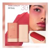 FACTORY SEALED - SWETIYOU Blush Stick for Cheeks and Lips, On-the-Go Glow Blush, Hydrating Solid Cheek Tint, Multi-use Blush Makeup Stick, Tinted Moisture Sticks, Beautiful Natural Shades (03#Ruby)