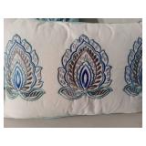 Decorative Embroidered Pillow Set - Mandala and Lotus Design