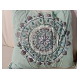 Decorative Embroidered Pillow Set - Mandala and Lotus Design