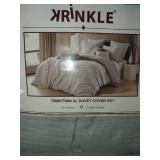 2PC Silver/Gray Twin/Twin XL (68 x 90 ) 2 in 1 Reversible Duvet Cover & Sham Set (Comforter not Included)