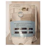 AllerEase 2-in-1 Waterproof Allergy Protection Mattress Pad-White (Twin): Hypoallergenic Polyester Protector Cover, Fits 18" Deep - Retail: $110.61