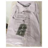 Verno Fashion Purple Gingham Dress Shirt Slim Fit 14-14.5 32/33