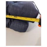 Set of 2 Plush chair cushions with tie backs, Navy Blue