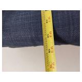 Set of 2 Plush chair cushions with tie backs, Navy Blue