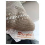 Sunbrella Patio pillows, set of 2, 17 x 17 inches, Taupe plaid