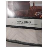 Stretch Sensations 1-Piece Stretch Shapely Diamond Wing Chair Slipcover, Ivory 10