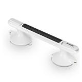 FACTORY SEALED - EHRRD A Pair(Two) Suction Cup Bathroom Grab Bar with Black Accent - Secure Safety Handle for Bathtubs and Showers, Non-Slip Shower Handrail for Seniors and Elderly, No Drilling Requir