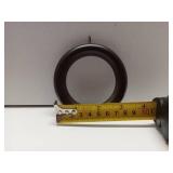 Classic Home Collection Wood Drapery Rings for 2 Inch Drapery Rod Walnut Color Set of 7