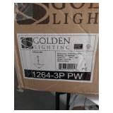 Golden Lighting Grace PW Pendant Light Fixture #1264-3PW