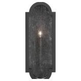 FACTORY SEALED - Capital Lighting 934511BK Monroe Antiqued Glass Outdoor Wall Sconce, 1-Light 60 Watt, 20 H x 8" W, Black