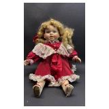 Collectors Choice Porcelain Doll Dan Dee,  Vintage 16 inch Porcelain Doll with Music Box (working) and Patriotic Boy Doll