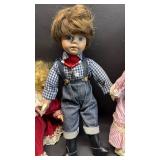 Collectors Choice Porcelain Doll Dan Dee,  Vintage 16 inch Porcelain Doll with Music Box (working) and Patriotic Boy Doll