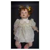Porcelain Doll Collection in Lace Dresses Including Ashton-Drake Yellow Rose