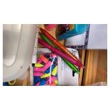 Traditional Wooden Art Supply Box with Assorted Supplies