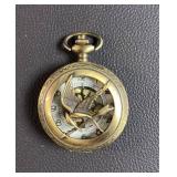 Mockingjay Motif Brass Pocket Watch