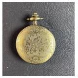 Mockingjay Motif Brass Pocket Watch