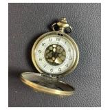 Mockingjay Motif Brass Pocket Watch