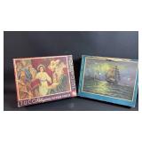 Vintage TUCO Religious Picture Puzzle Set - Maritime and Biblical Scenes