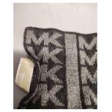 Michael Kors Black and Gray Scarf and Beanie