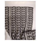 Michael Kors Black and Gray Scarf and Beanie