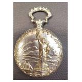 LIMITED EDITION COMMEMORATIVE 1886-1986 STATUE Of LIBERTY BALD EAGLE POCKET WATCH